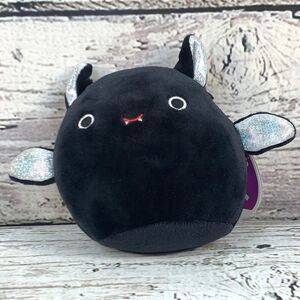 Squishmallow 4.5 5" Emily Bat Soft Black Halloween‎ Plush BNWT